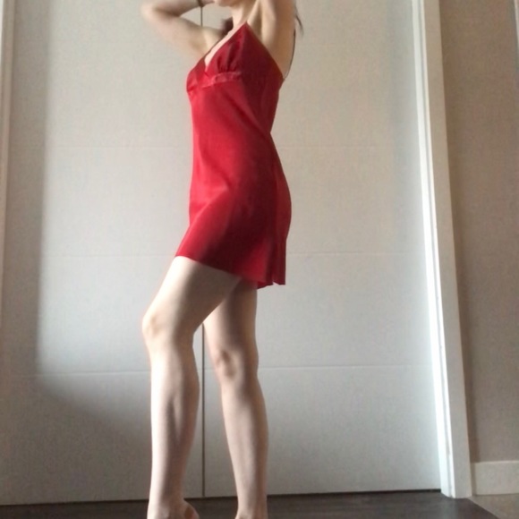 Red Vintage Victoria’s Secret Slip Dress - Picture 3 of 4